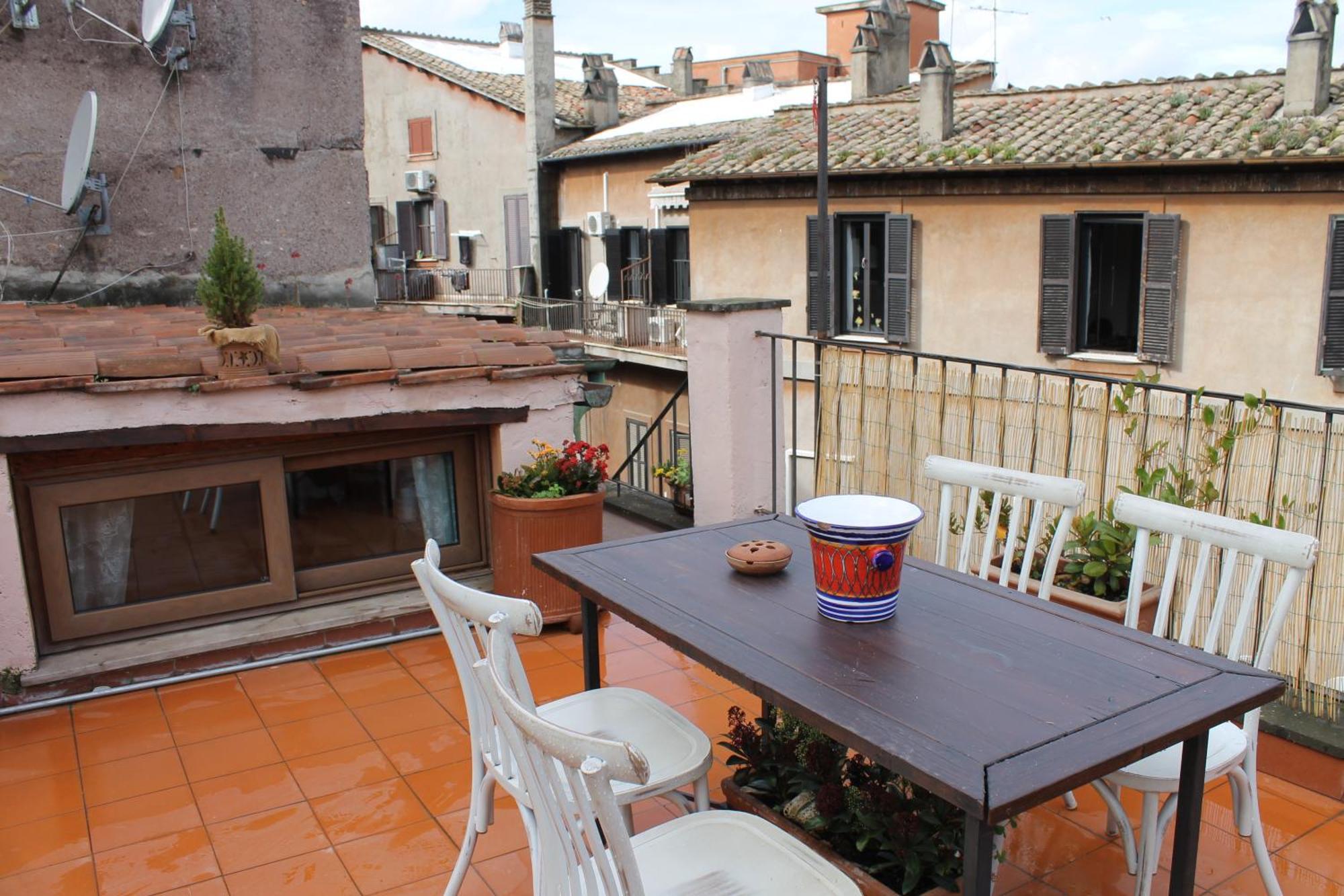 Casa Greco - Attico Con Terrazza, Trastevere Rom Exteriör bild