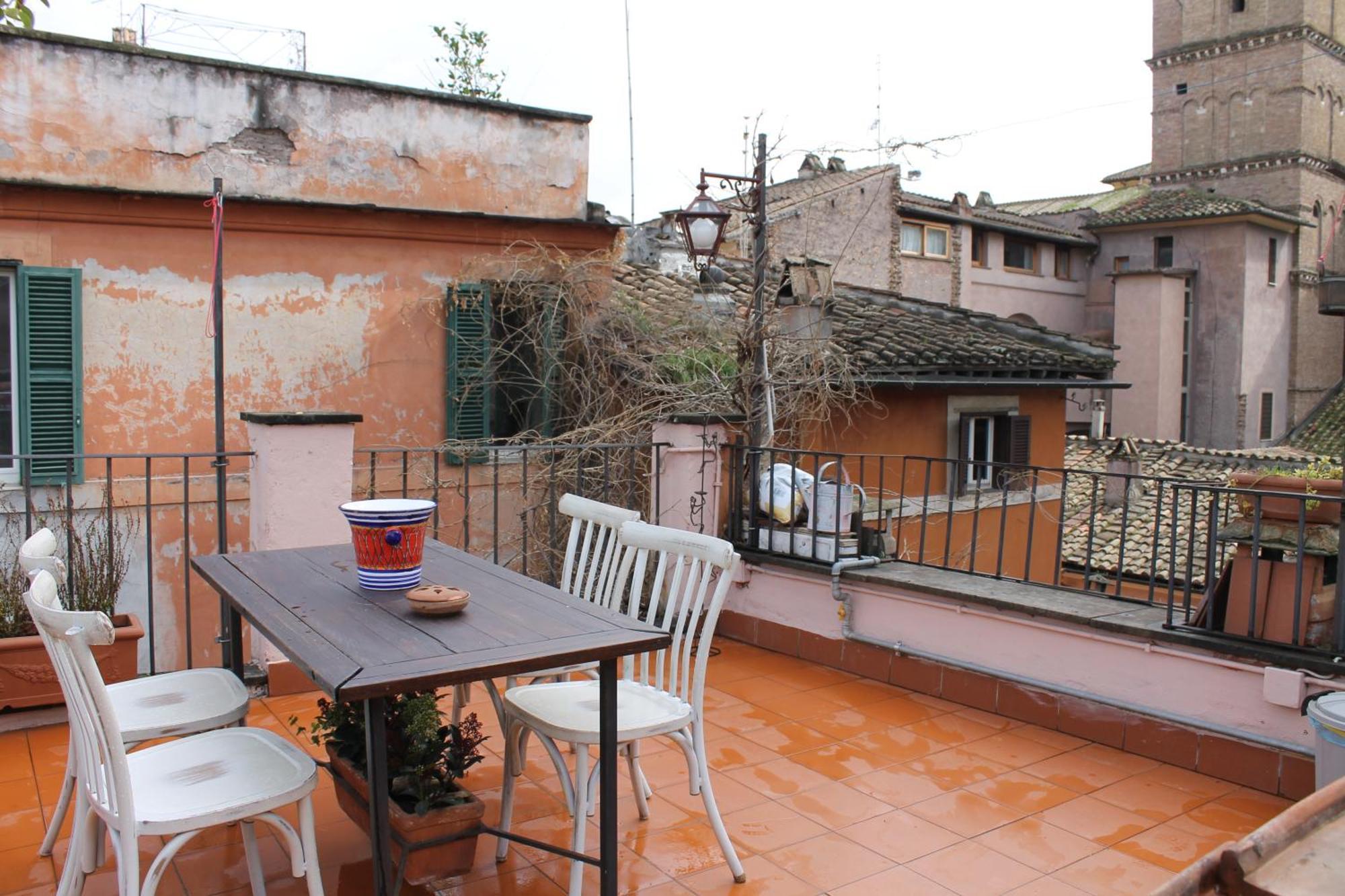 Casa Greco - Attico Con Terrazza, Trastevere Rom Exteriör bild